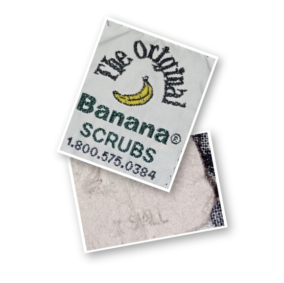 The Original Banana Scrubs Top w/ Zebra Print - Picture 3 of 4